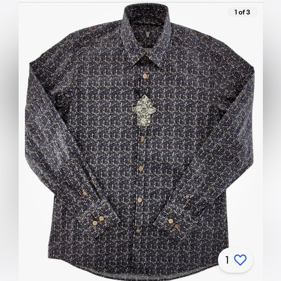 Visconti Black Long Sleeve Mens Buttondown Sizes S, M $155 Limited Edition - Picture 9 of 9